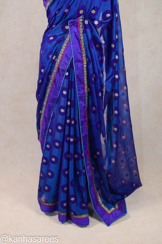 Vibrant Printed Silk Saree with Resham & Zari Work | Vishal Brand Designer Saree - Kanhasarees by ksds