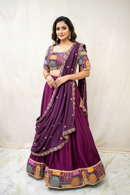 Gajji silk Lehenga choli