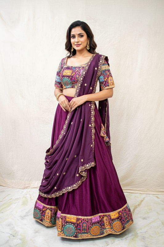 Gajji silk Lehenga choli