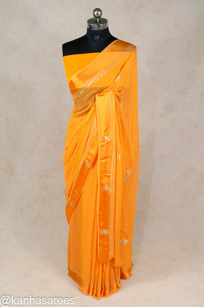 Pittan work georgette saree - KANHASAREE