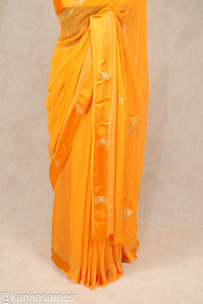 Pittan work georgette saree - KANHASAREE