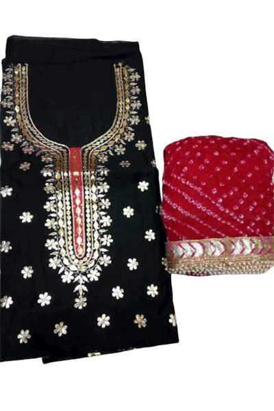 Chanderi Gota Patti Handwork Kurti - KANHASAREE