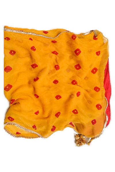 Pure Chiffon Tie-Die Bandhani Saree - KANHASAREE