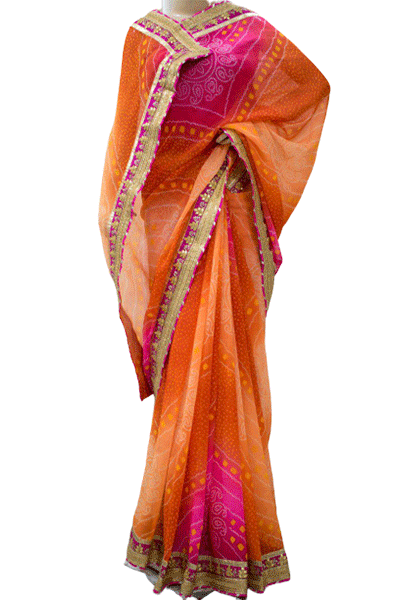 Designer Shibori Work Saree - KANHASAREE