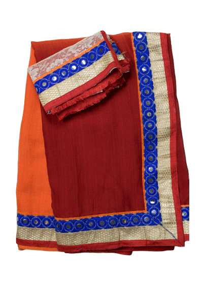 Kota Silk Foil Mirror Work Saree - KANHASAREE