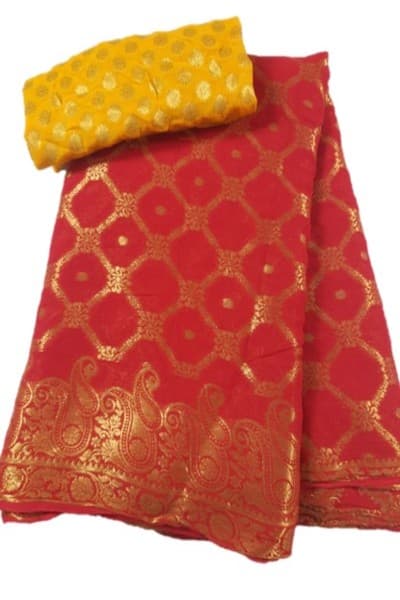 Pure georgette banarasi saree with heavy pallu - KANHASAREE