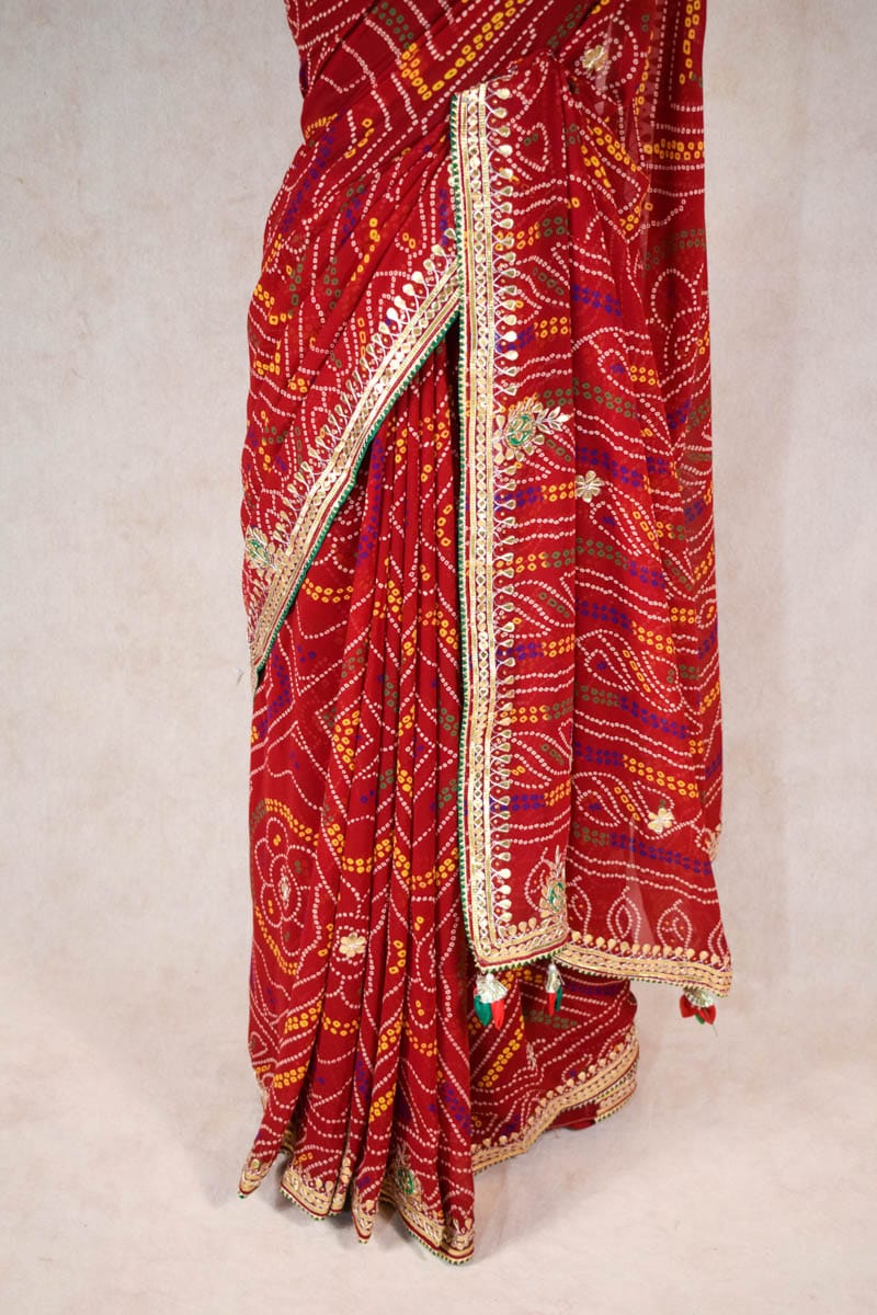 Bandhani Banarasi Chunri Georgette Designer Saree - db6887