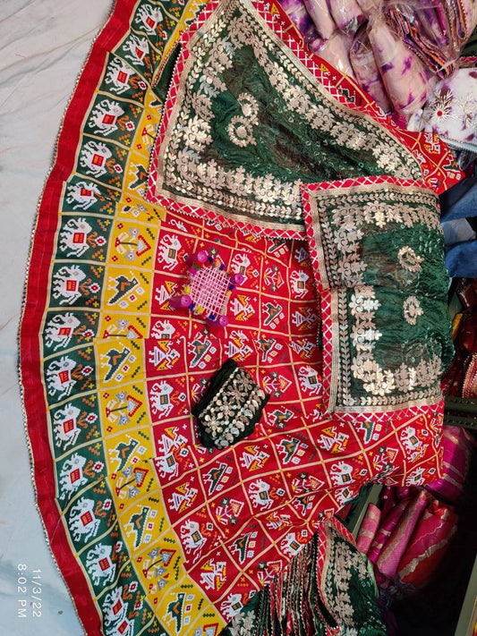 Dola Silk Bandhej Lehenga - A Vibrant Rajasthani Delight - KANHASAREE