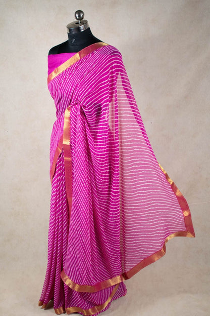 Georgette Leheriya Saree - KANHASAREE