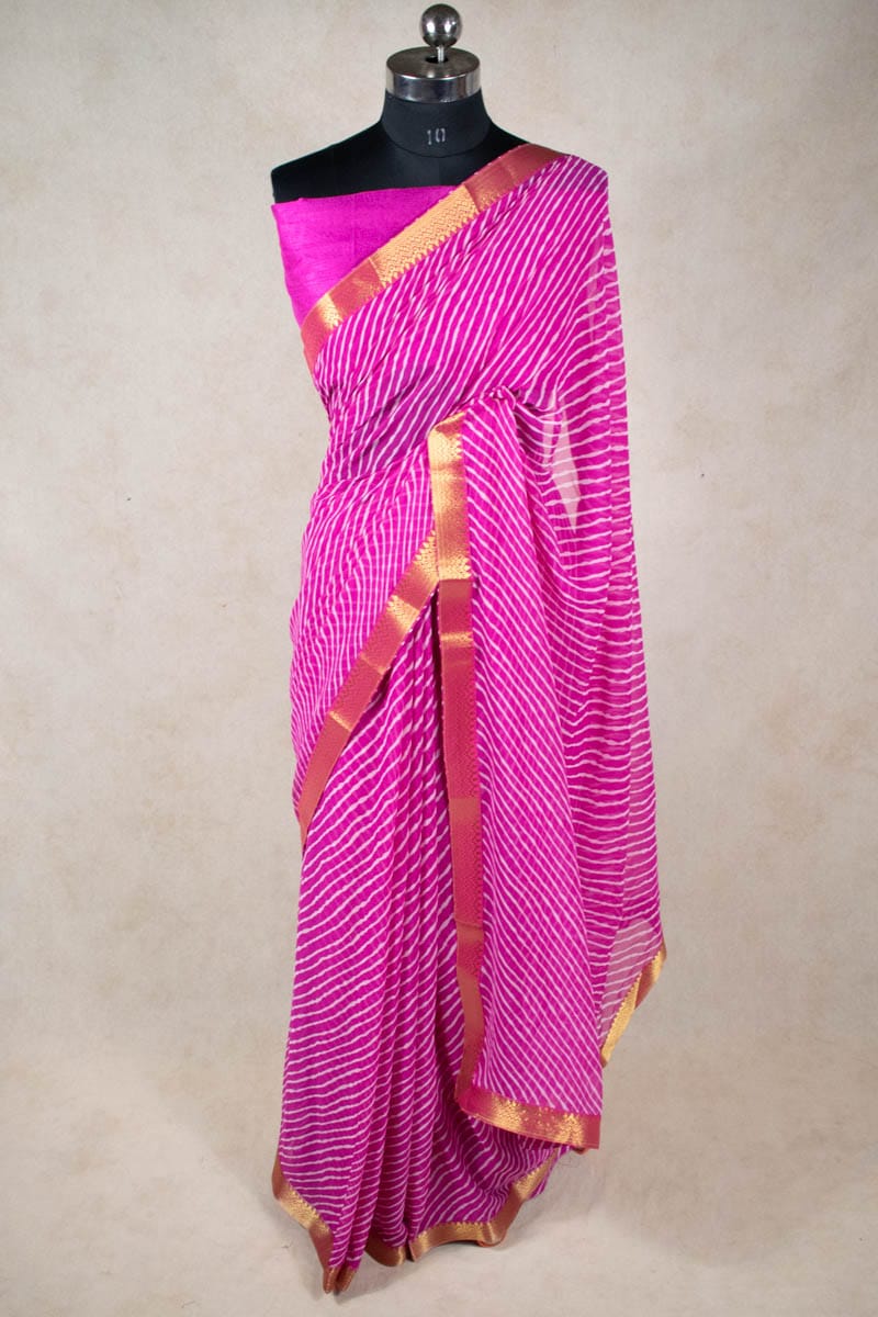 Georgette Leheriya Saree - KANHASAREE