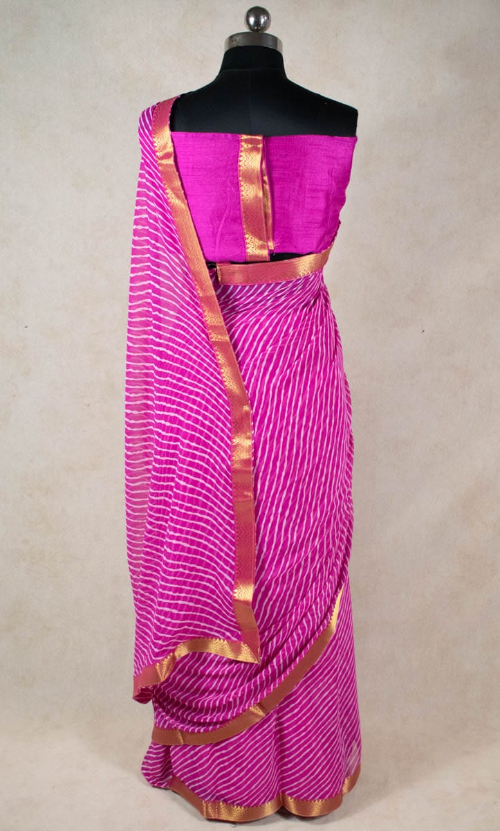 Georgette Leheriya Saree - KANHASAREE