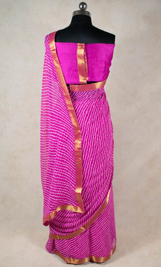 Georgette Leheriya Saree - Kanhasarees by ksds