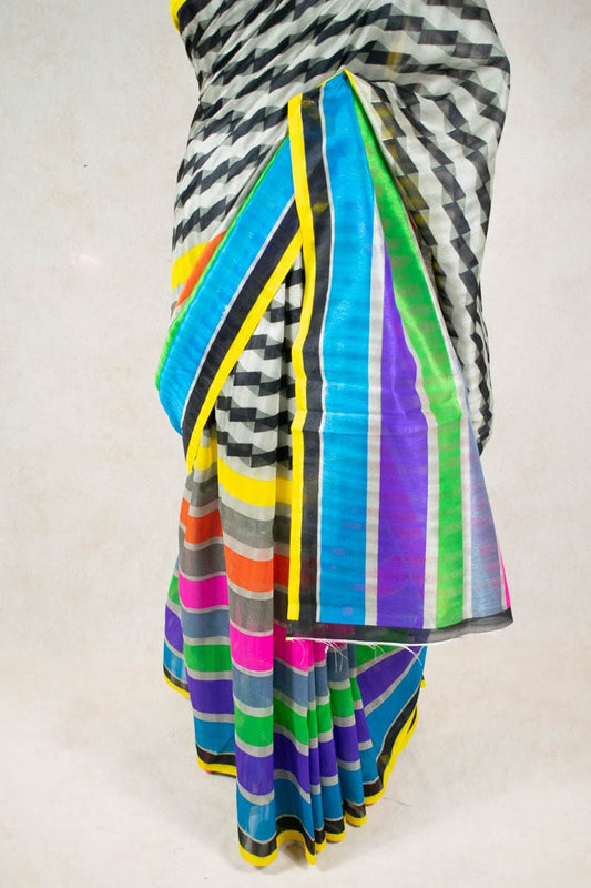 Cotton Silk Saree with Digital Print - Kanhasarees by ksds