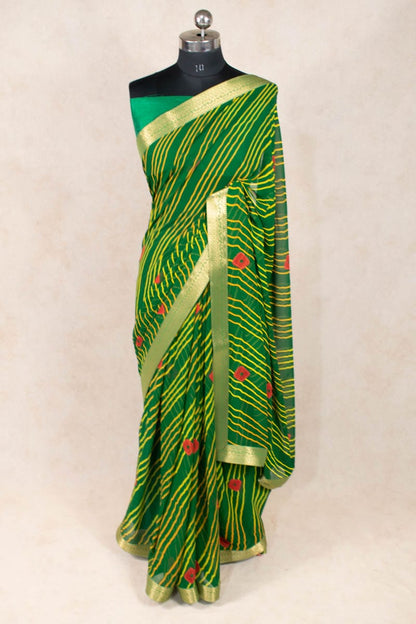 Leheriya Bandhani Saree in Georgette - Pure Elegance Unleashed - KANHASAREE