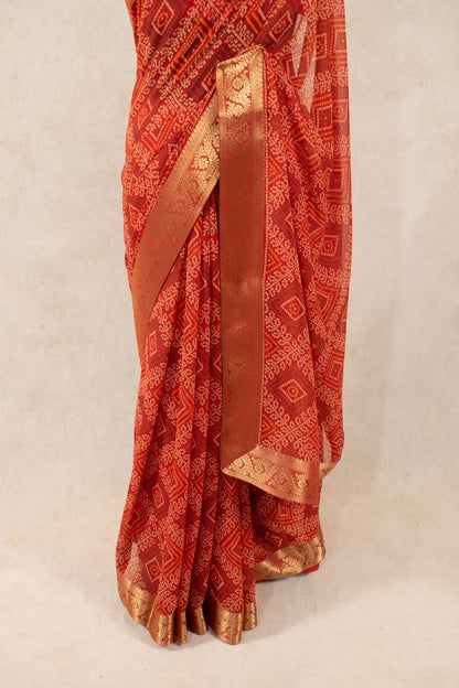 Jaipuri Bandhani Georgette Saree by KSDS - KANHASAREE