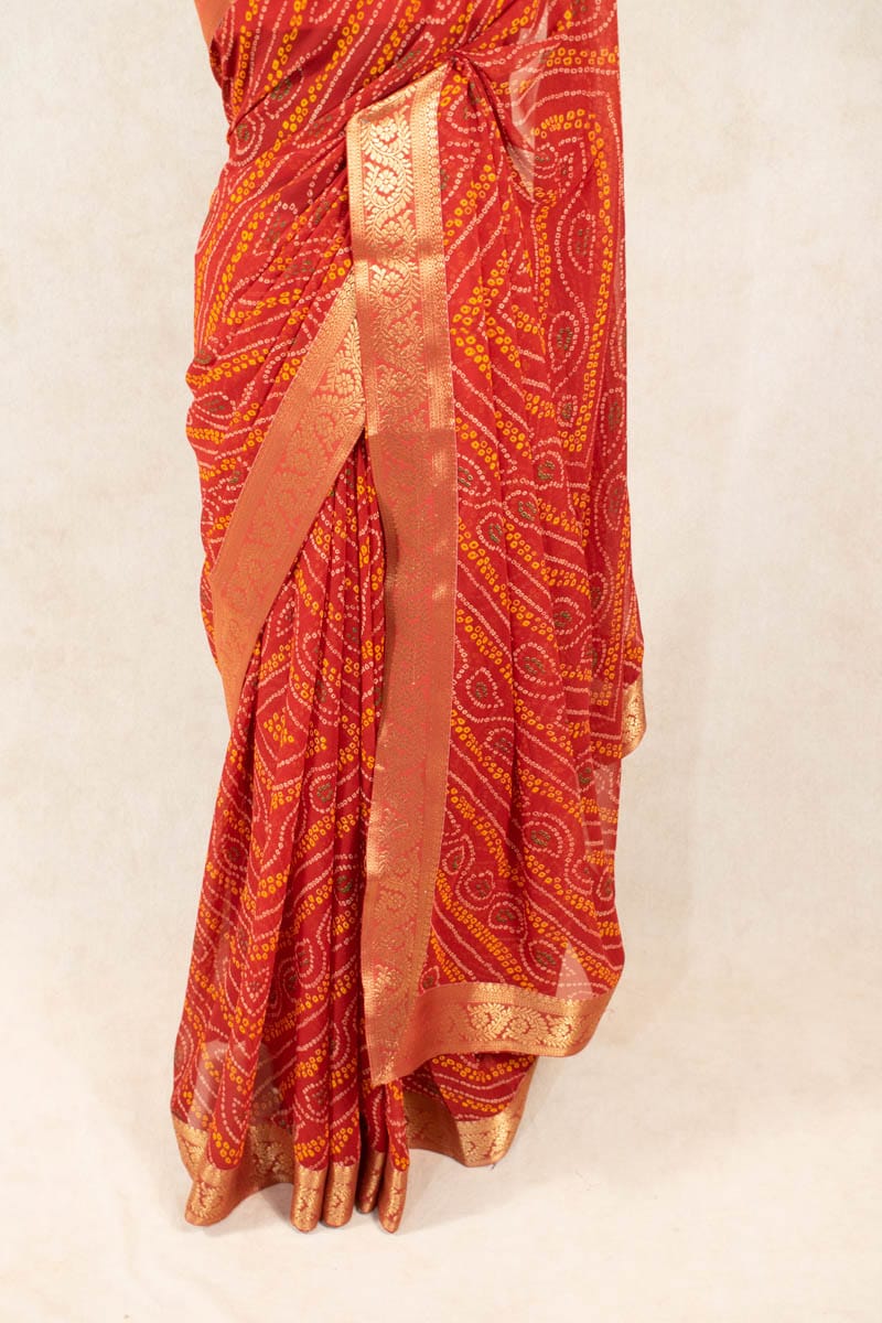 Rajasthani Bandhani Georgette Saree - Pure Elegance - KANHASAREE