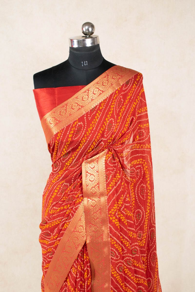 Rajasthani Bandhani Georgette Saree - Pure Elegance - KANHASAREE