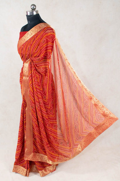 Rajasthani Bandhani Georgette Saree - Pure Elegance - KANHASAREE