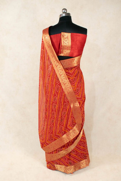 Rajasthani Bandhani Georgette Saree - Pure Elegance - KANHASAREE