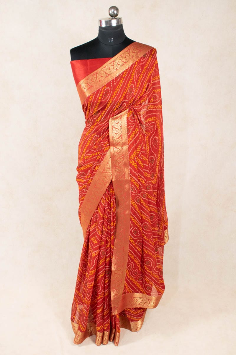 Rajasthani Bandhani Georgette Saree - Pure Elegance - KANHASAREE