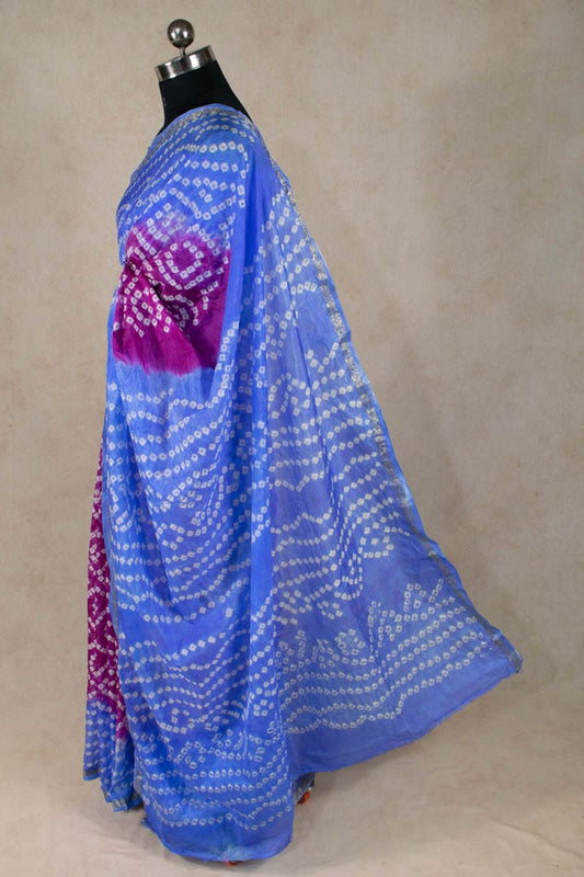 Elegant Art Silk Bandhani Saree - Kanhasarees by ksds
