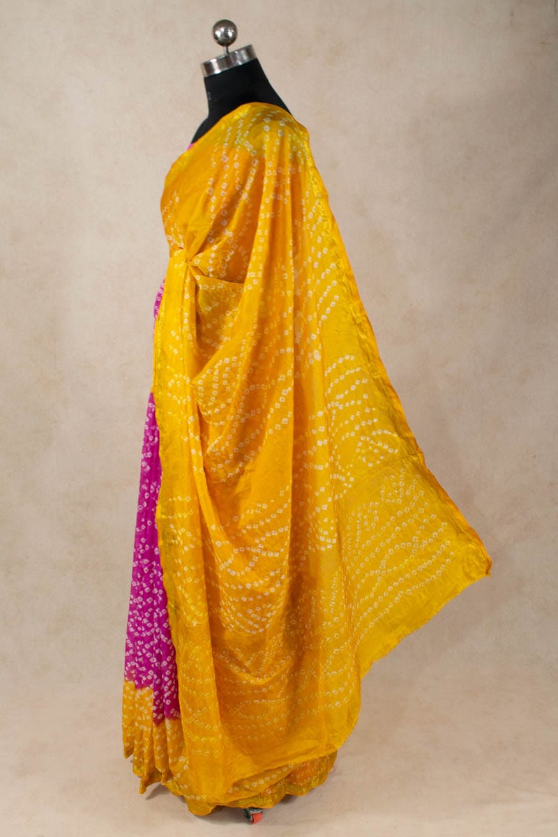 Elegant Art Silk Bandhani Saree - KANHASAREE