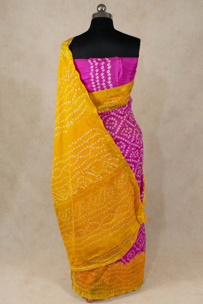 Elegant Art Silk Bandhani Saree - KANHASAREE