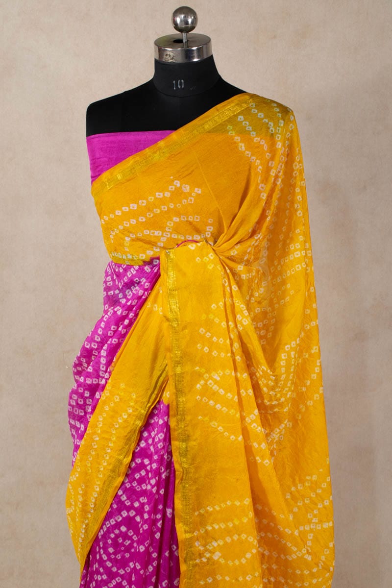 Elegant Art Silk Bandhani Saree - KANHASAREE