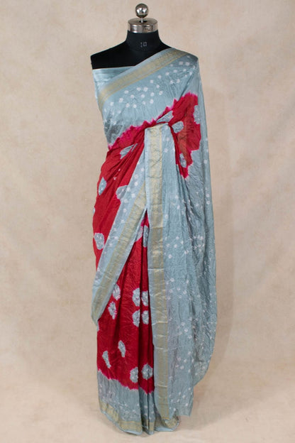 Elegant Art Silk Bandhani Saree - KANHASAREE