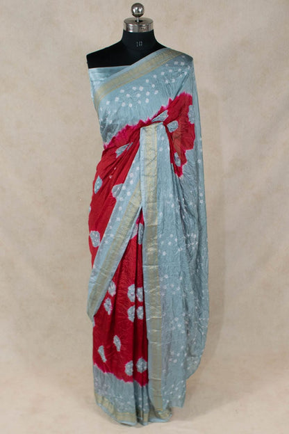 Elegant Art Silk Bandhani Saree - KANHASAREE