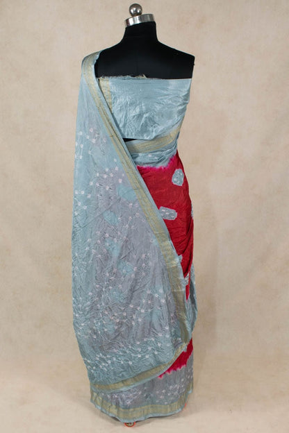 Elegant Art Silk Bandhani Saree - KANHASAREE