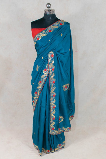 Elegant Dola Silk Gotapatti Jaipuri Handwork Saree - KANHASAREE