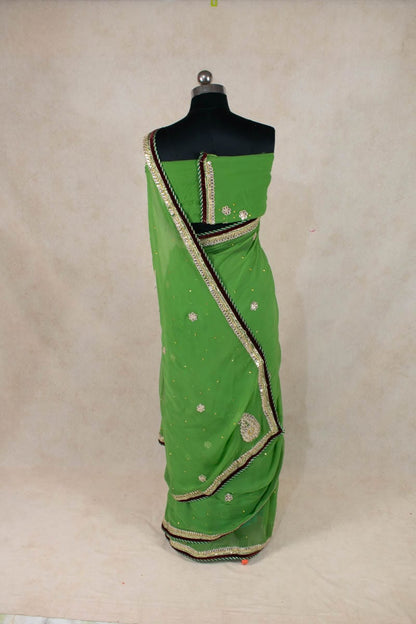 Elegant Georgette Handwork Gota Patti Saree by KSDS - KANHASAREE