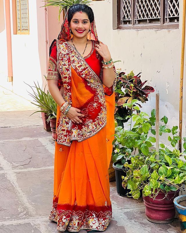 RANISATIYA Rajasthani Pure Georget Marwadi Chunri Odhna (13,D055  (Georgette)) : Amazon.in: Fashion