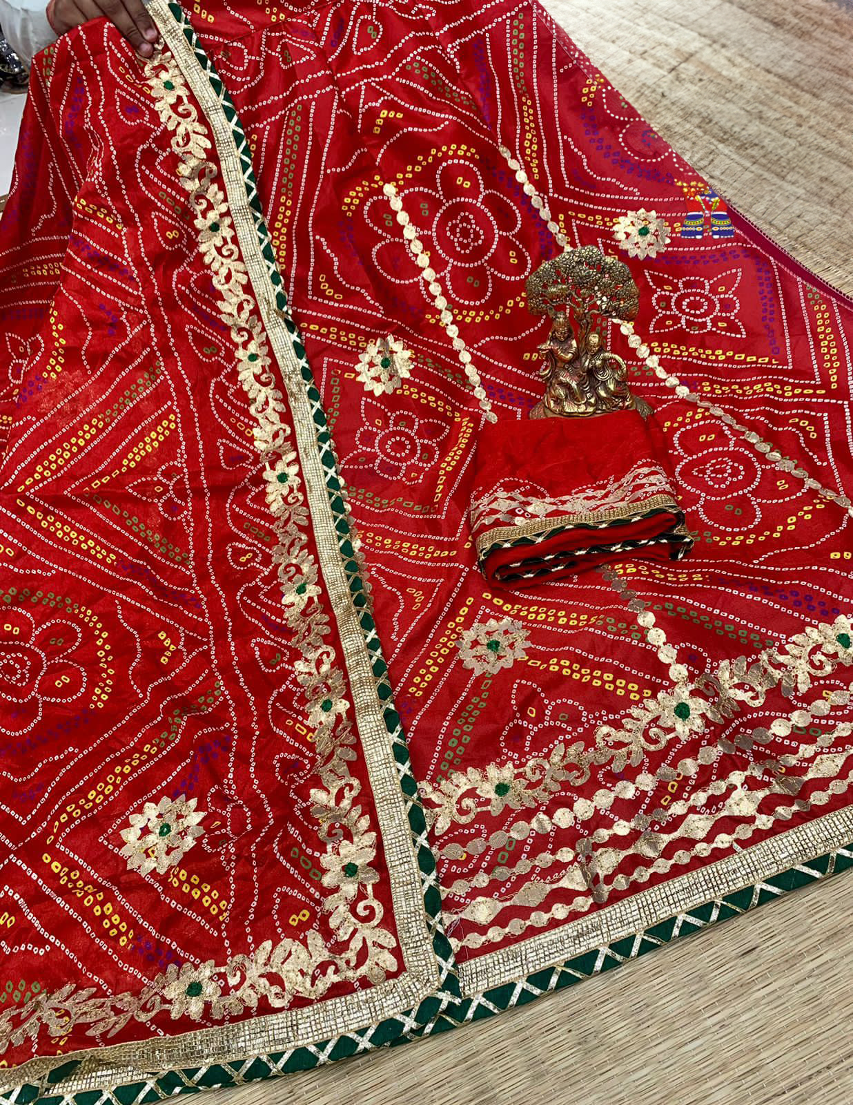 Party Wear Rajasthani Jaipuri Chunri Saree, Plastic Bag at Rs 699/piece in  Sikar