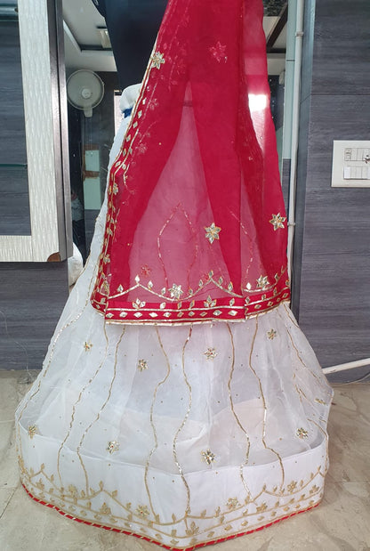 Rajasthani Jaipuri Handwork Kacha Gota work Lehenga Choli