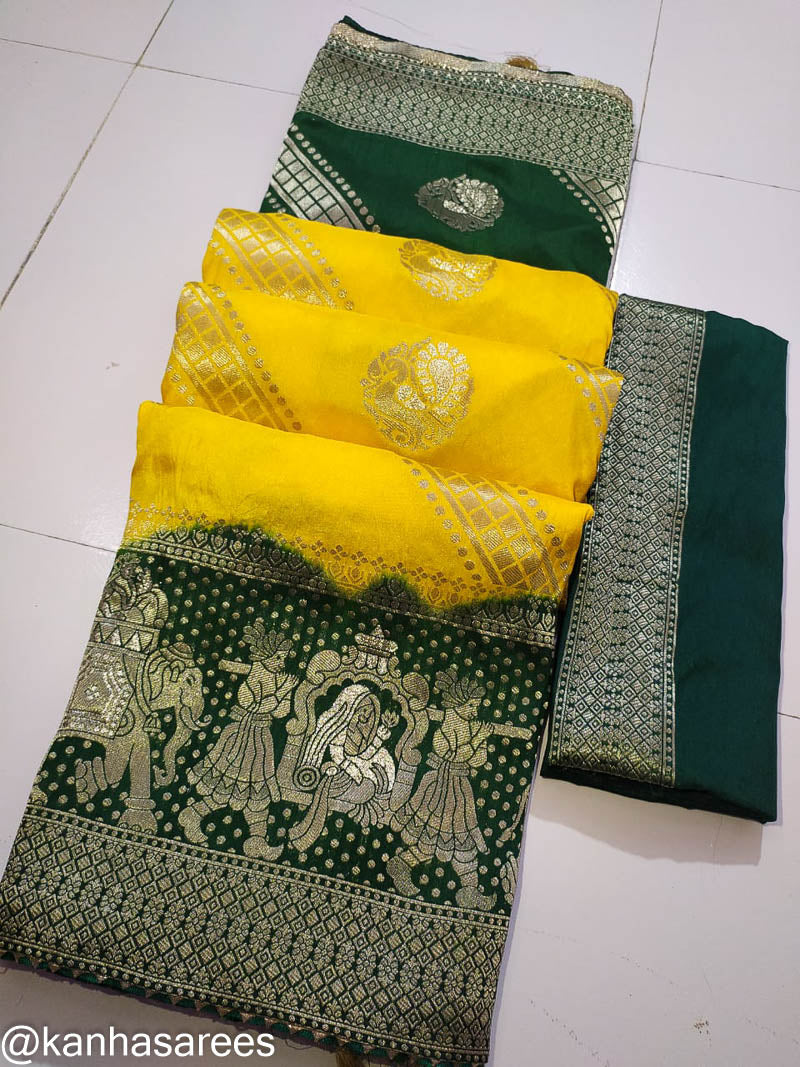 Dola silk zari border saree - KANHASAREE