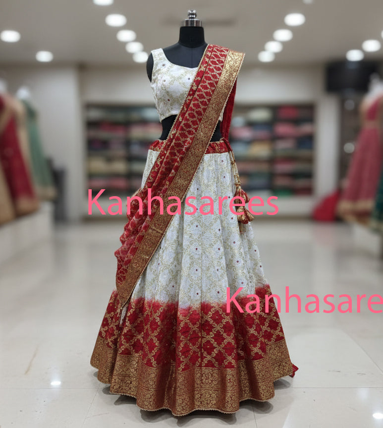 Rajasthani jaipuri handwork kacha gota work lehenga choli - Kanhasarees by ksds