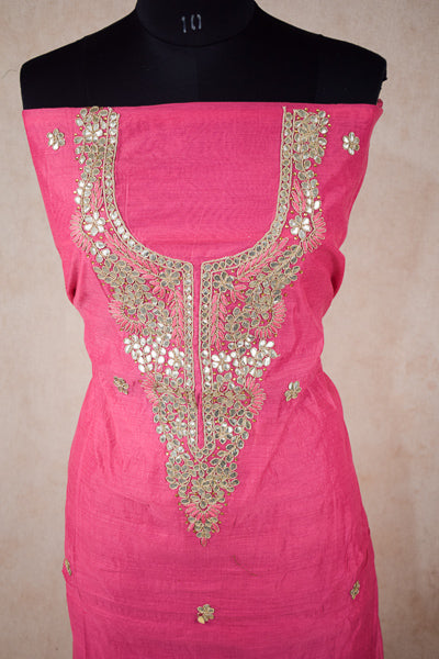 Gotapatti hand work suit  with dupatta - unstitched - Kanhasarees by ksds