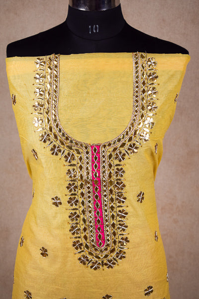 Gotapatti hand work suit  with dupatta - unstitched - KANHASAREE