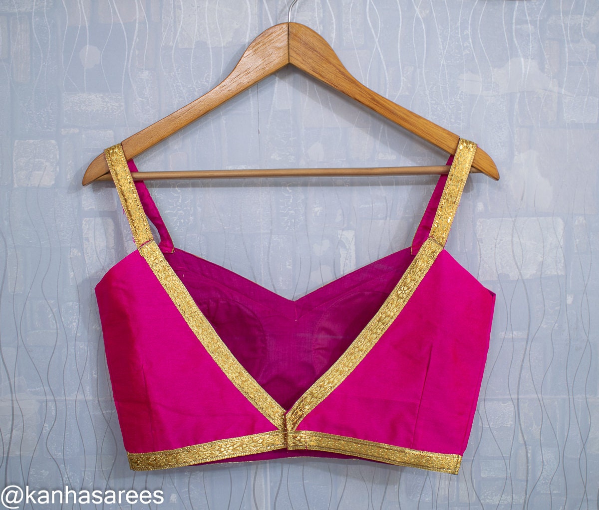 Custom Made Pink Saree Blouse  Raw Silk Sweetheart Neckline Sleeveless Blouse Party Wear Summer Top Spaghetti Strap Designer Custom Crop Top