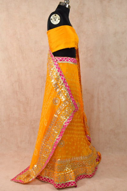 Traditional Jaipuri Bandhej Lehenga - KANHASAREE