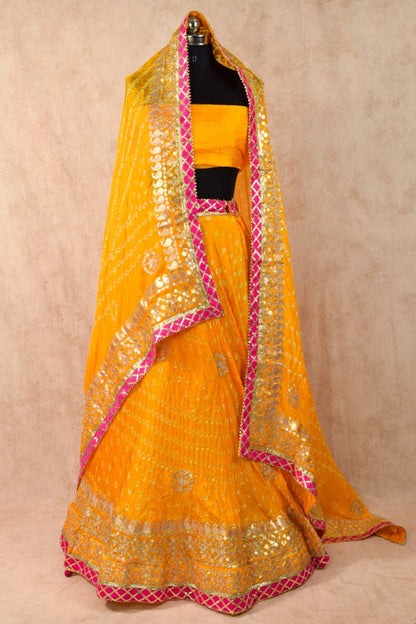 Traditional Jaipuri Bandhej Lehenga - KANHASAREE