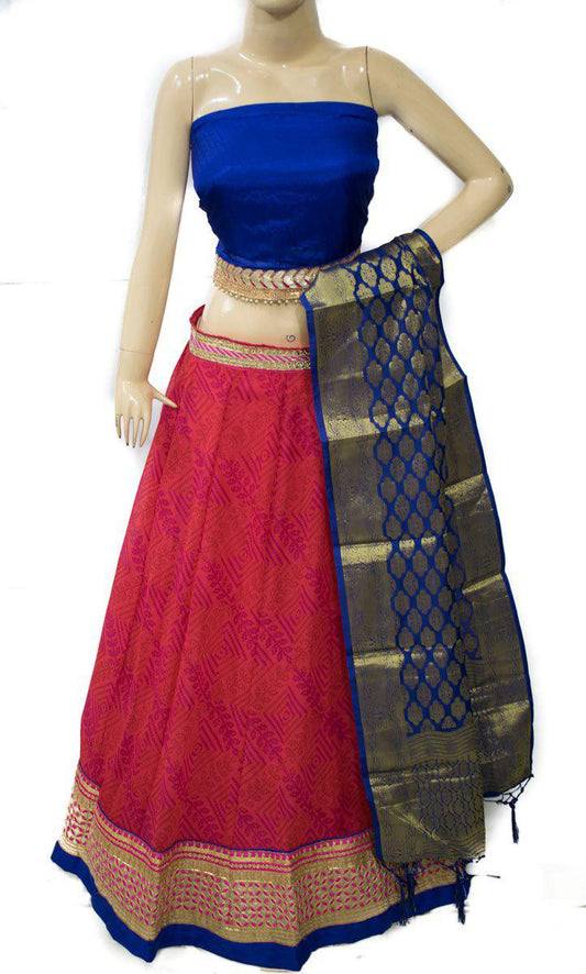 Pink Georgette Bandhani Lehenga - KANHASAREE