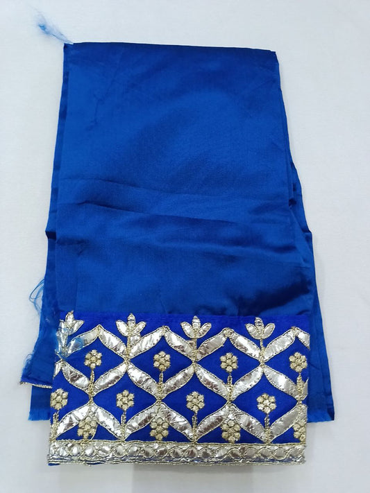 Georgette Mothda Saree with Fancy Foil Gota Work - Elegant Indian Ethnic Wear - Kanhasarees by ksds