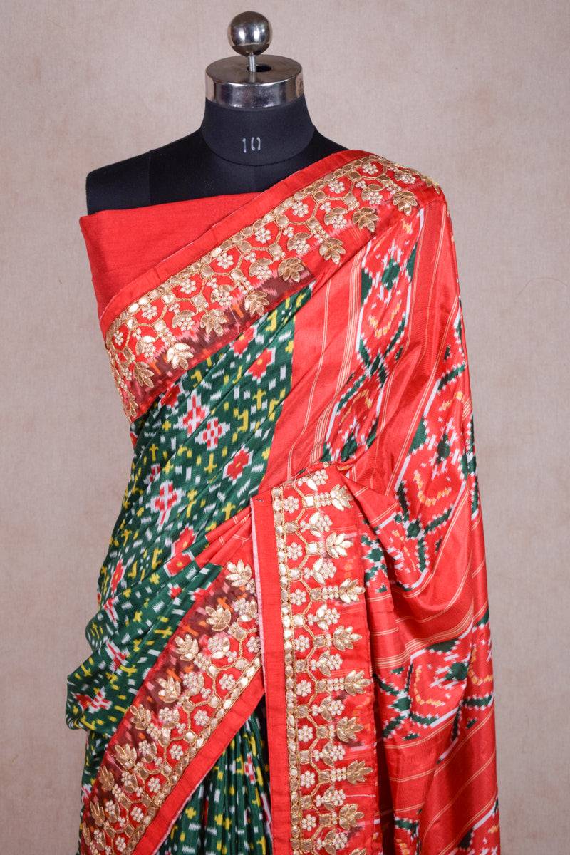 Designer patola print gotapatti saree - KANHASAREE