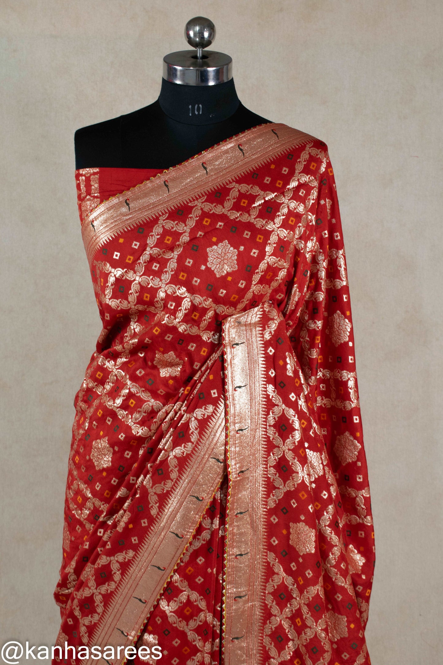 Bandhani Gharchola saree in silk - KANHASAREE